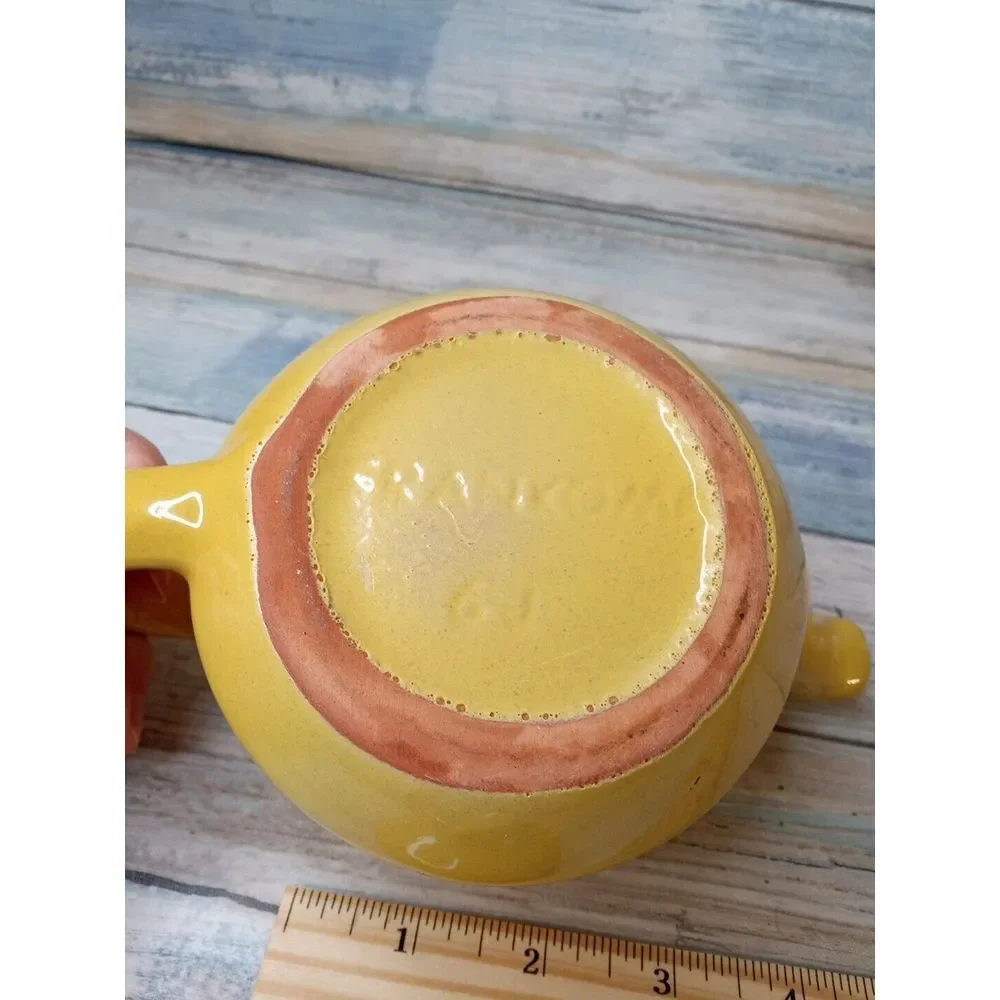 Vintage Frankoma Pottery Teapot‎ Yellow 2 Cup Mid Century Modern 6J